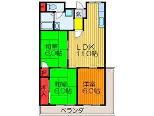 エクセルハイツの物件間取画像